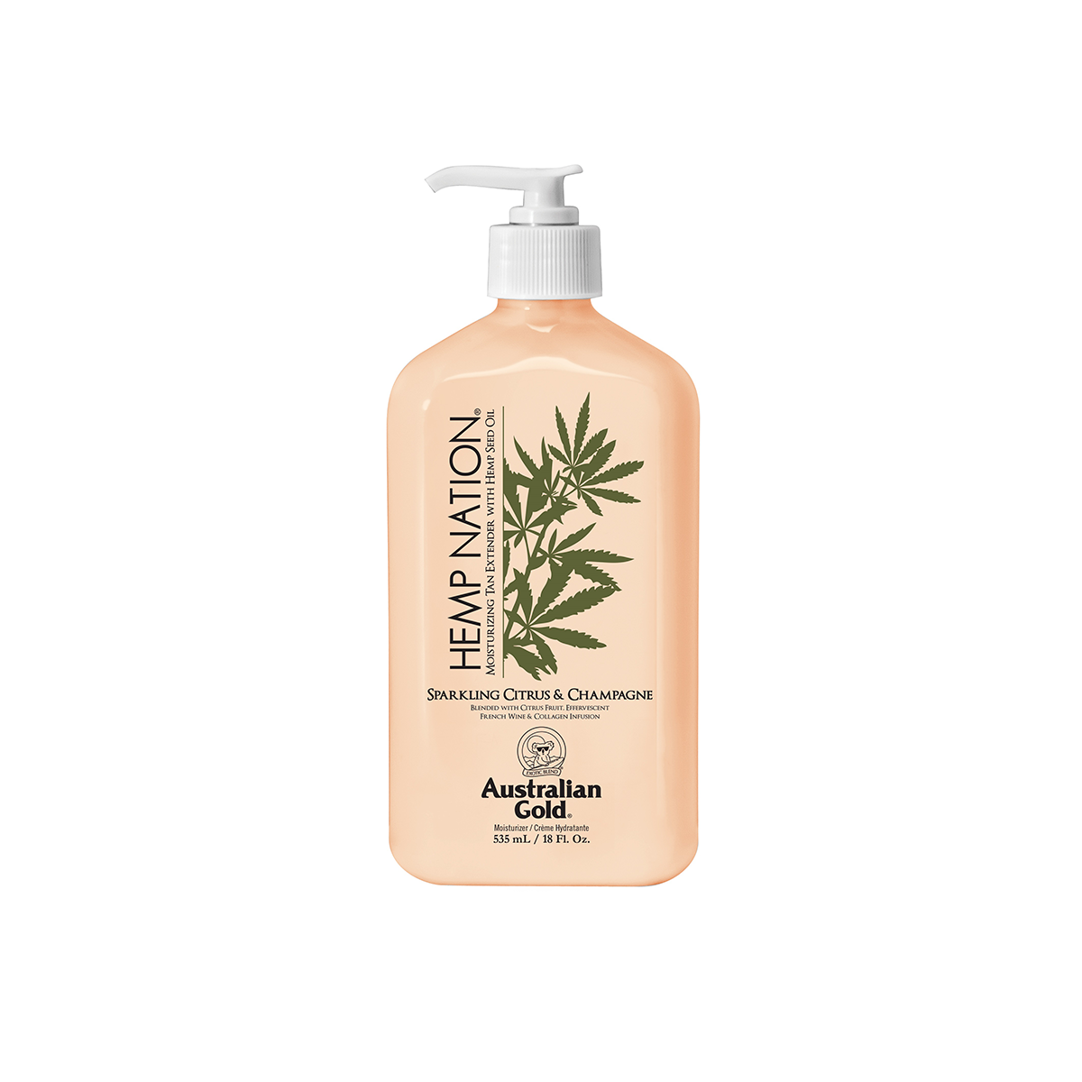 Australian Gold Tan Extender Lotion Ηemp Nation Sparkling Citrus & Champagne 535ml