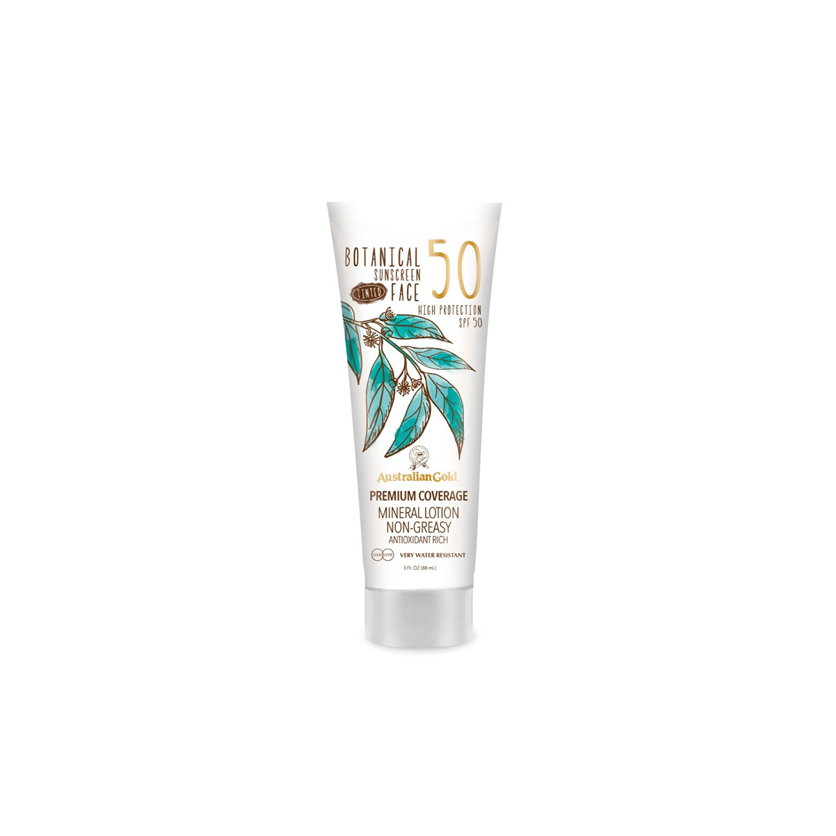 Φυτική αντηλιακή κρέμα προσώπου με χρώμα & SPF 50 88ml – Medium – Australian Gold